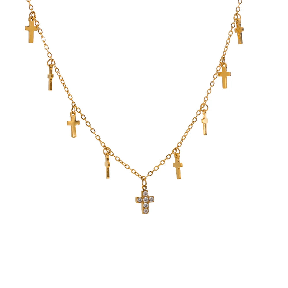 Faith Cascade Necklace - Cardi Bella