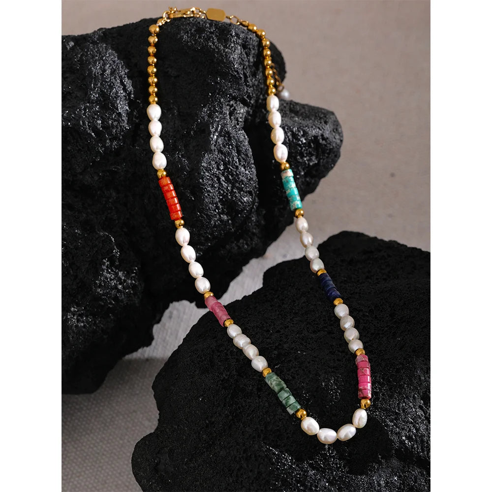 Spectrum Pearl Necklace - Cardi Bella