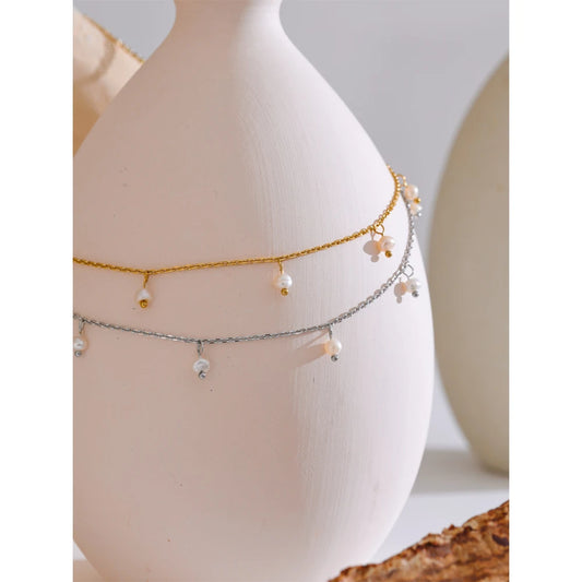 Pearly Drops Necklace - Cardi Bella