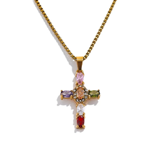 Cruz Divina Necklace - Cardi Bella