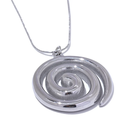 Eclipse Spiral Pendant Necklace - Cardi Bella