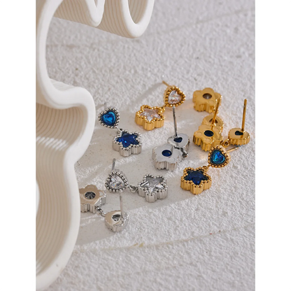 Estrella Azul Earrings - Cardi Bella