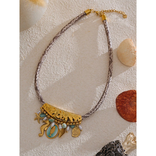 Dreamy Tide Charms Necklace - Cardi Bella