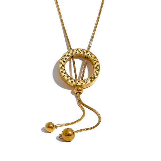 Circolo Lariat Necklace - Cardi Bella
