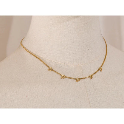 Golden Droplets Necklace - Cardi Bella