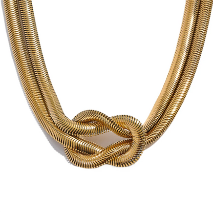 Knot Herringbone Chain - Cardi Bella