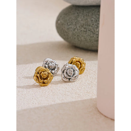 Rosa Corazon Earrings - Cardi Bella