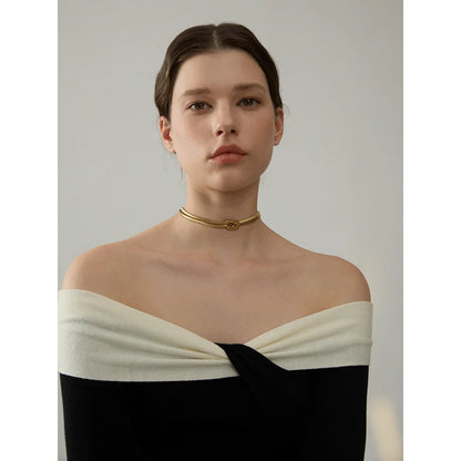 Knot Herringbone Chain - Cardi Bella