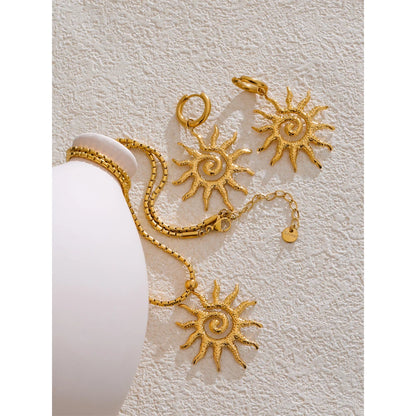 Flare Del Sol Necklace & Earrings Set - Cardi Bella