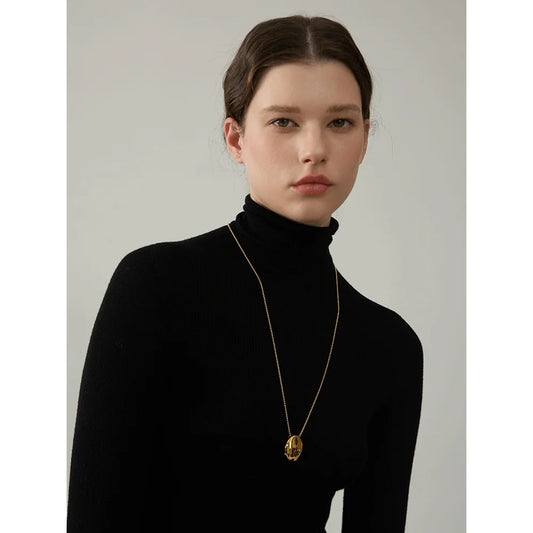 Golden Orb Pendant Necklace - Cardi Bella