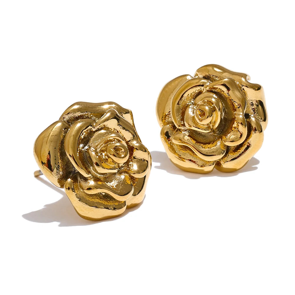 Rosa Corazon Earrings - Cardi Bella