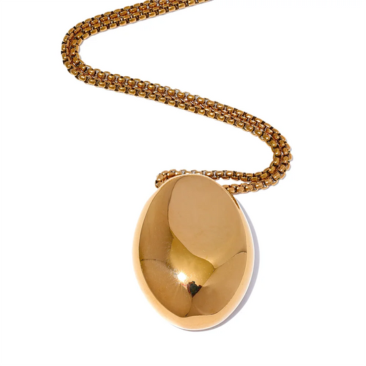 Golden Orb Pendant Necklace - Cardi Bella