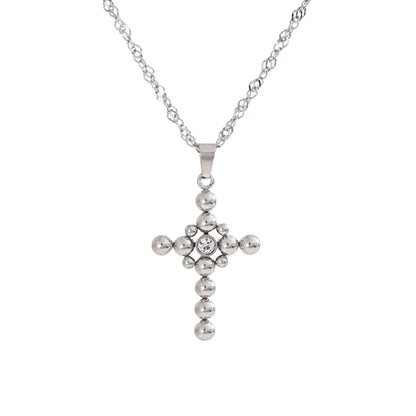 Golden Devotion Cross Necklace - Cardi Bella