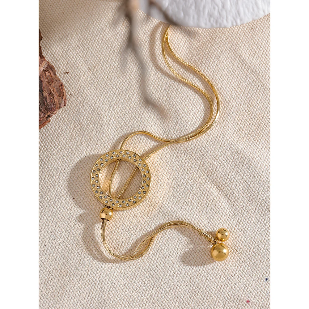Circolo Lariat Necklace - Cardi Bella